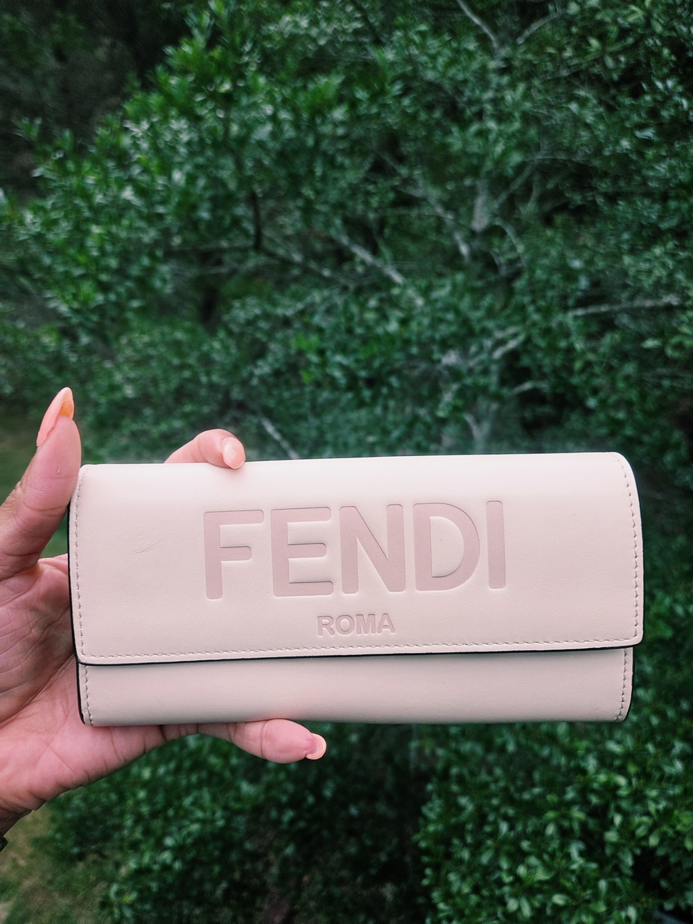 Fendi Roma Pale Pink Leather Wallet - Women's